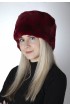 Red-Bordeaux rex fur hat